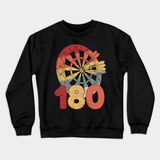 Darts Player 180 Retro Vintage Crewneck Sweatshirt